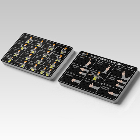 mobile crane forklift hand signal cards