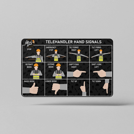 telehandler forklift hand signal cards